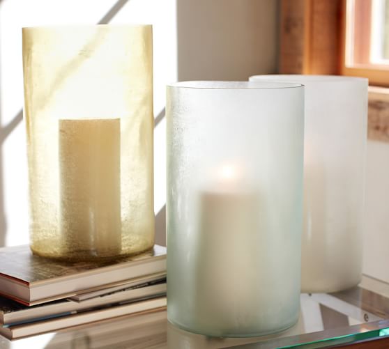 Buried Glass Hurricane Candle Holder Pottery Barn