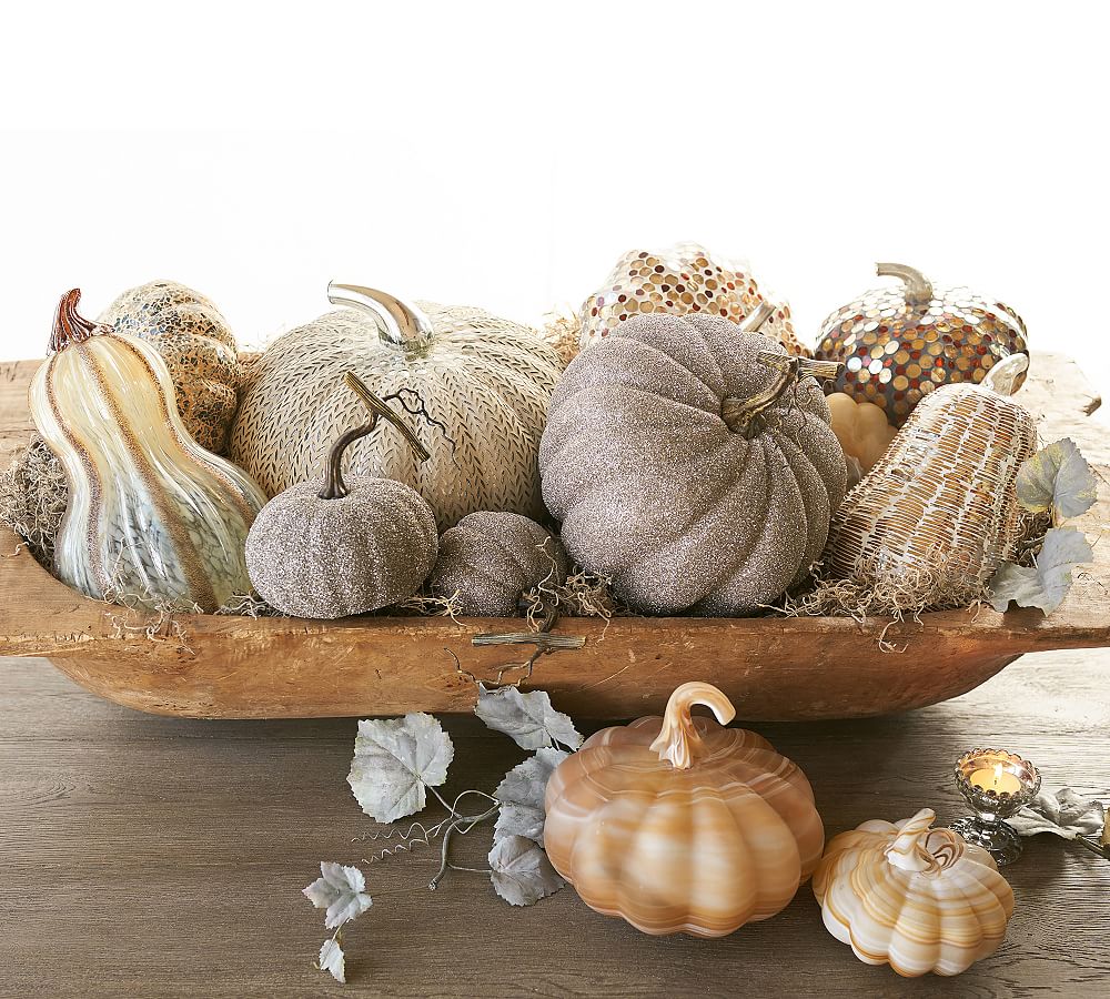 Mosaic Pumpkins Decorative Objects Pottery Barn