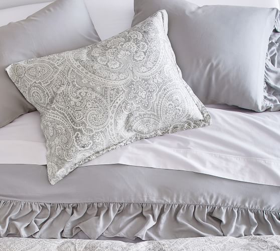 TENCEL™ Ruffle Duvet Cover & Shams Pottery Barn