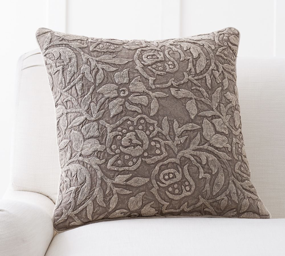 Kate Embroidered Decorative Pillow Cover