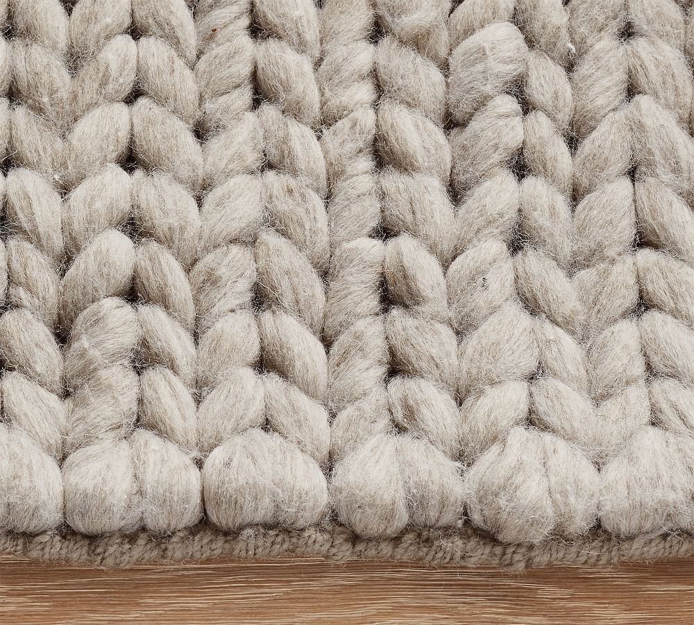 Chunky Knit Sweater Performance Outdoor Rug Pottery Barn