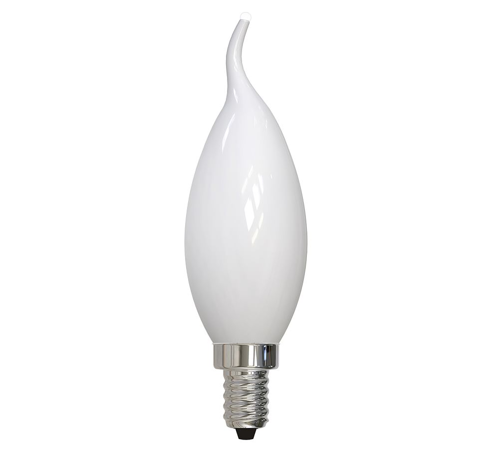 CA10 Milk Glass Flame Candelabra LED Bulb - Pack of 4