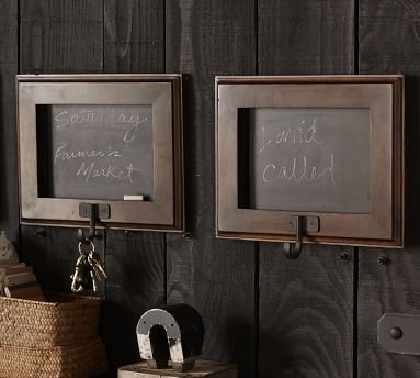 Framed Chalkboard With Hook Pottery Barn   Framed Chalkboard With Hook M 