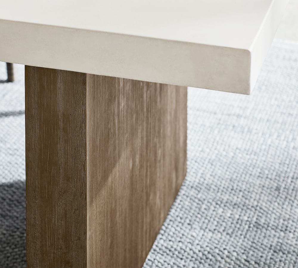 Pomona Concrete & Rectangular Outdoor Dining Table | Pottery Barn