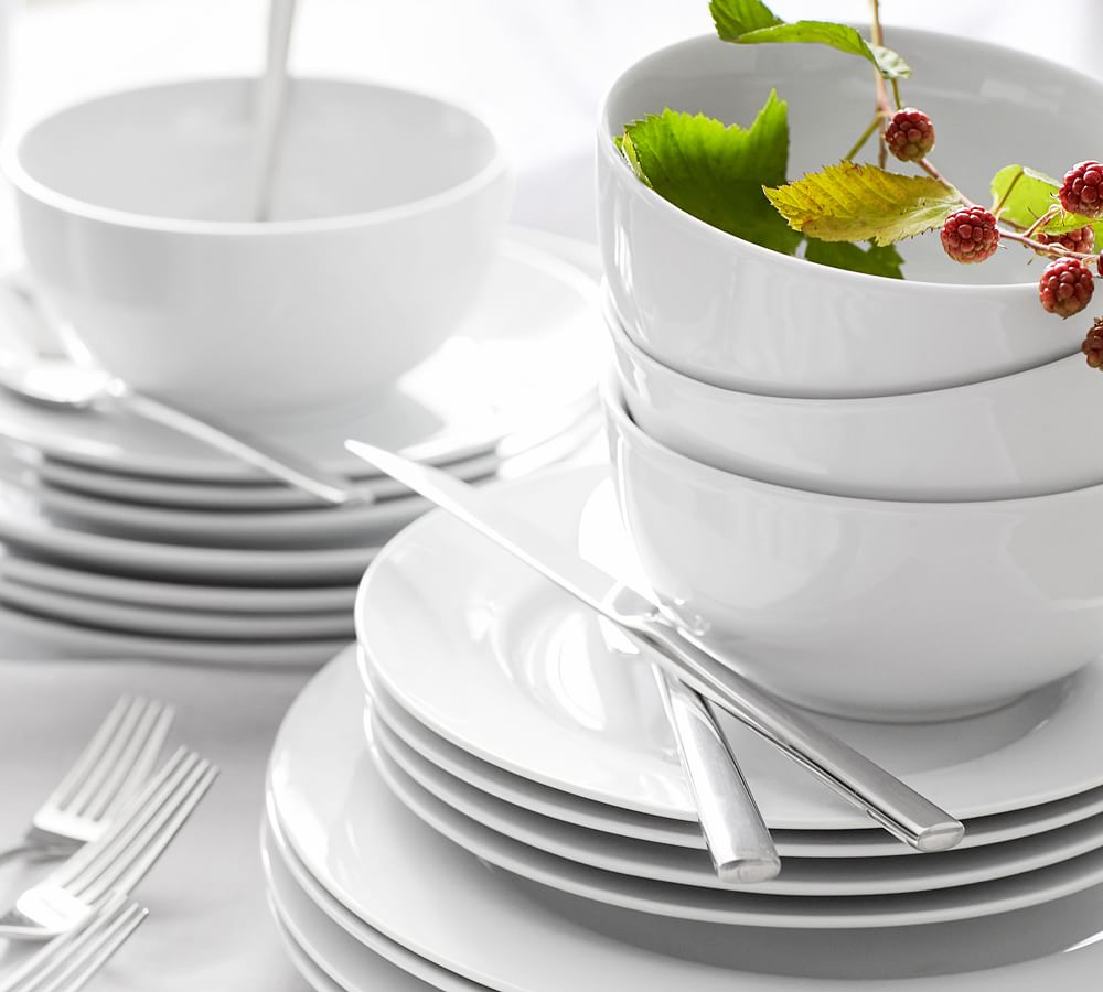 Design Crew Basics 16Piece Dinnerware Set Pottery Barn