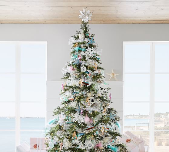 Fluffy White Star Tree Topper – Glendas Christmas Cottage