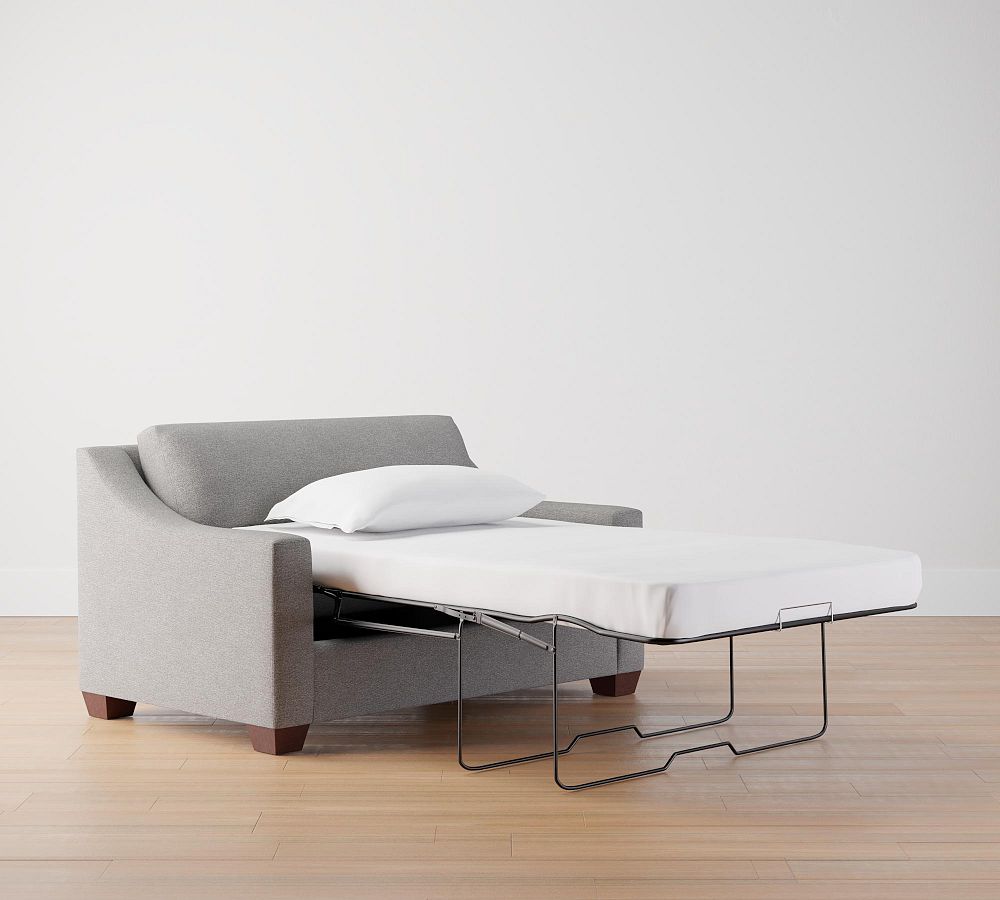 York Slope Arm Upholstered Twin Sleeper Sofa Pottery Barn