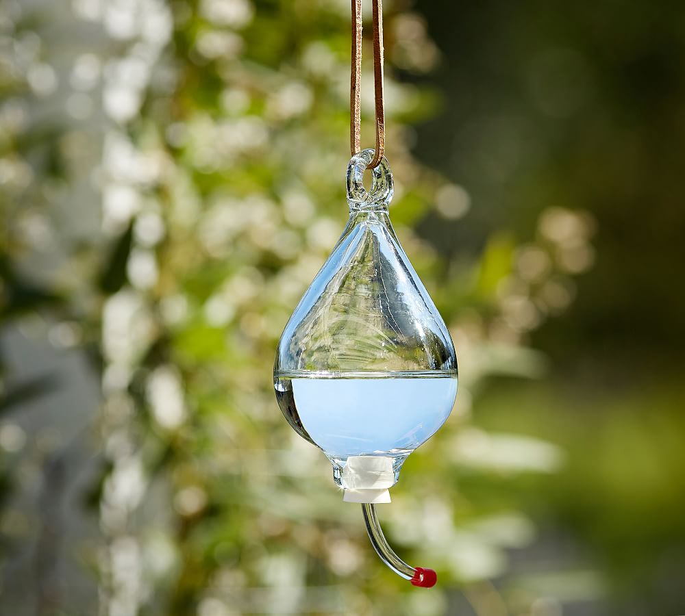 Glass Teardrop Hummingbird Feeder Pottery Barn