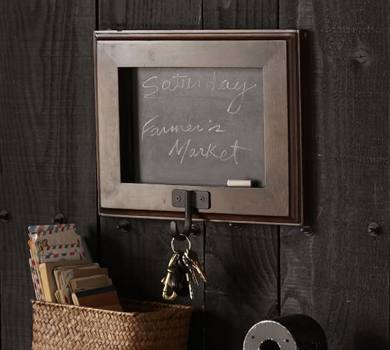 Framed Chalkboard With Hook Pottery Barn   Framed Chalkboard With Hook C 