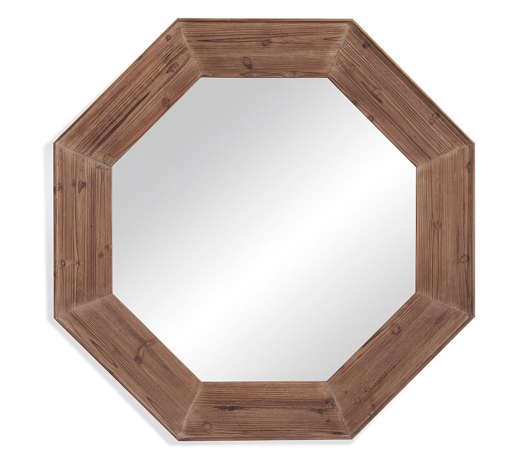 Wood Octagon Wall Mirror Pottery Barn