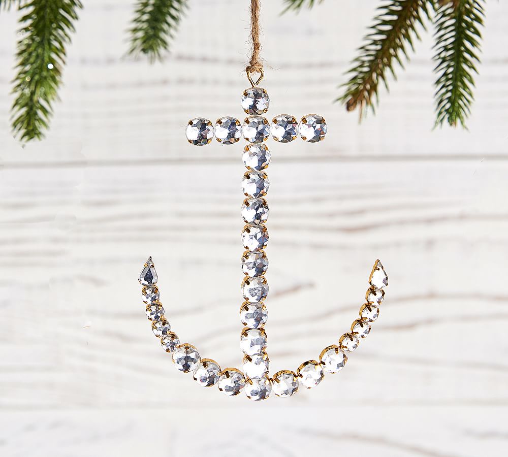 Jewel Anchor Ornament Pottery Barn