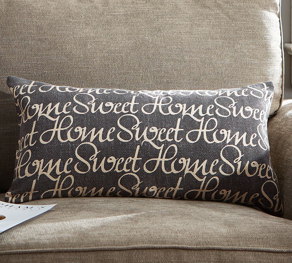 Home sweet shop home lumbar pillow