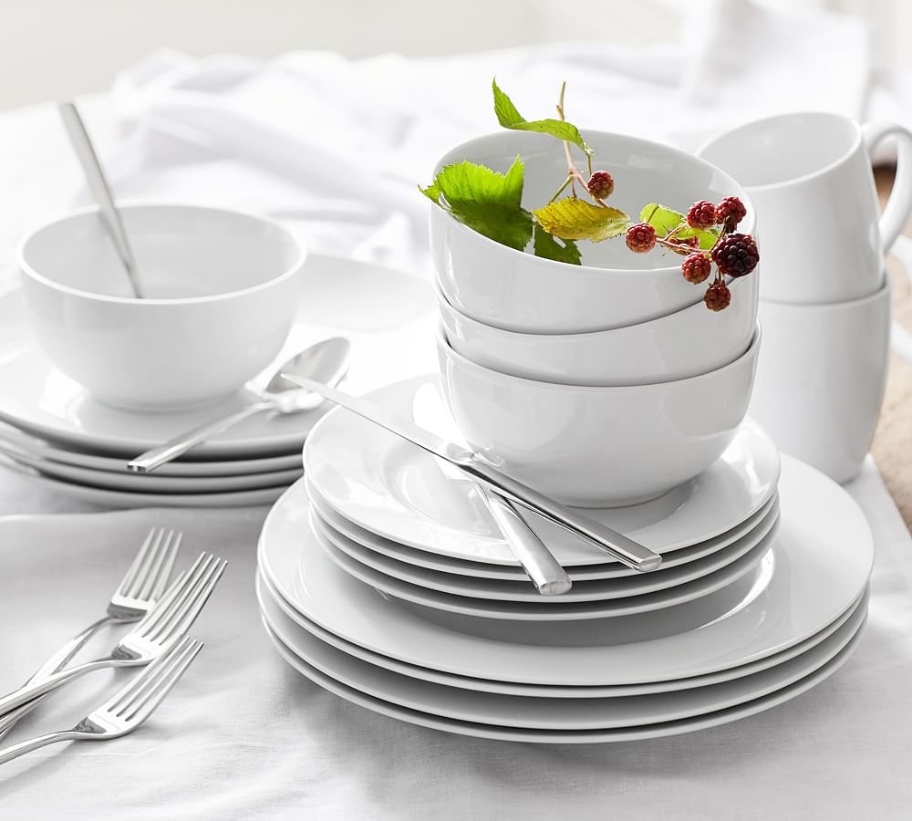 Design Crew Basics 16Piece Dinnerware Set Pottery Barn