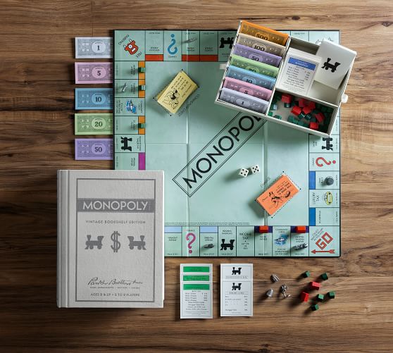 Linen Book Board Games Set of 3 Game Room Games Pottery Barn