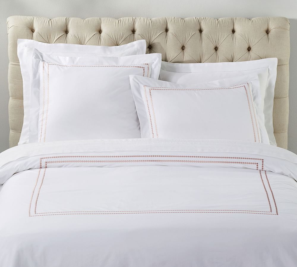 Pearl Organic Percale Duvet Cover Pottery Barn