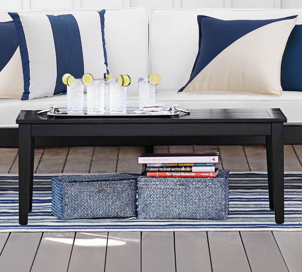 Hampstead Painted Coffee Table, Black Pottery Barn