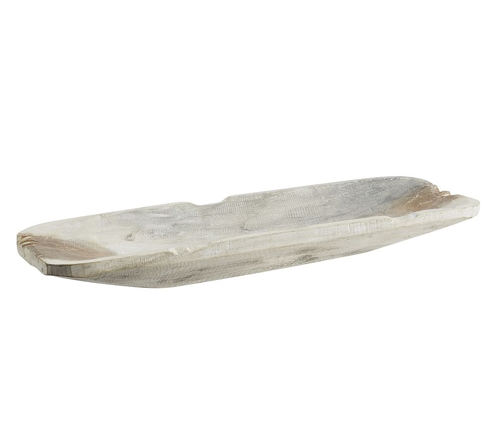 25oz Rubberwood White Washed Dough Bowl - Threshold™