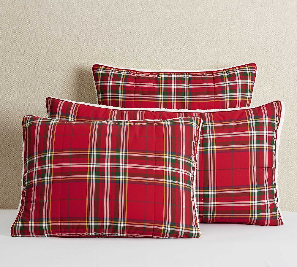 Sierra Plaid Sherpa Sham Pottery Barn