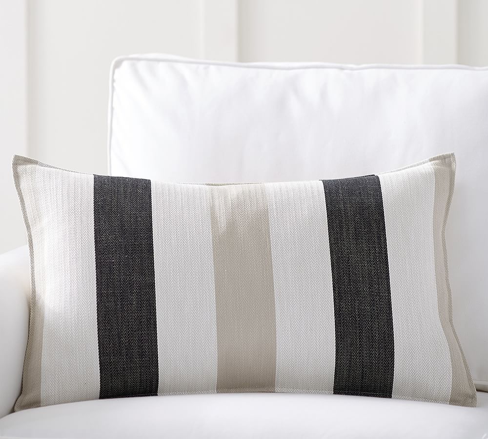 Dana Stripe Lumbar Decorative Pillow Cover Pottery Barn
