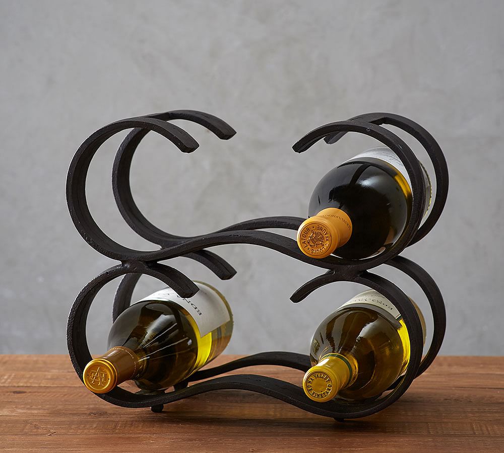 Rustic Iron Stackable Wine Rack | Pottery Barn