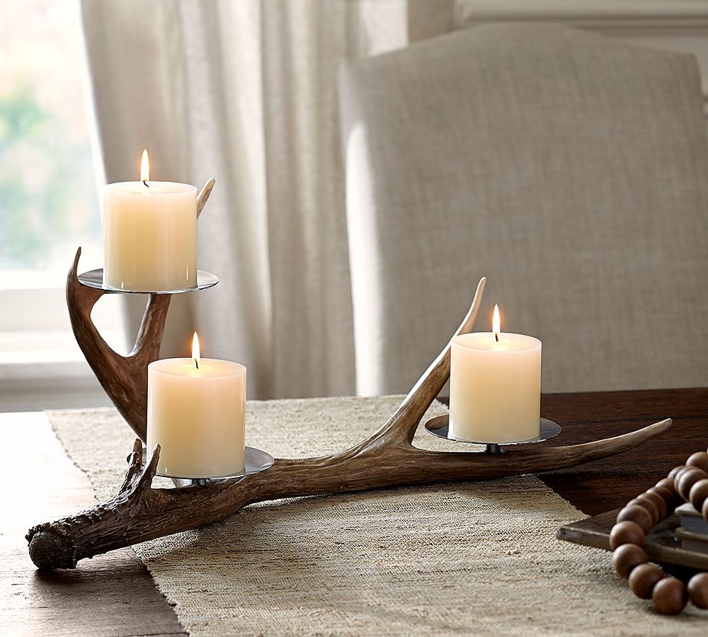 Antler MultiPillar Holder Candle Holder Pottery Barn