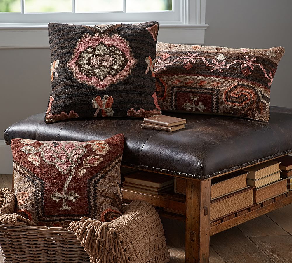 Dabney Kilim 18 x 18" Decorative Pillow Cover Pottery Barn