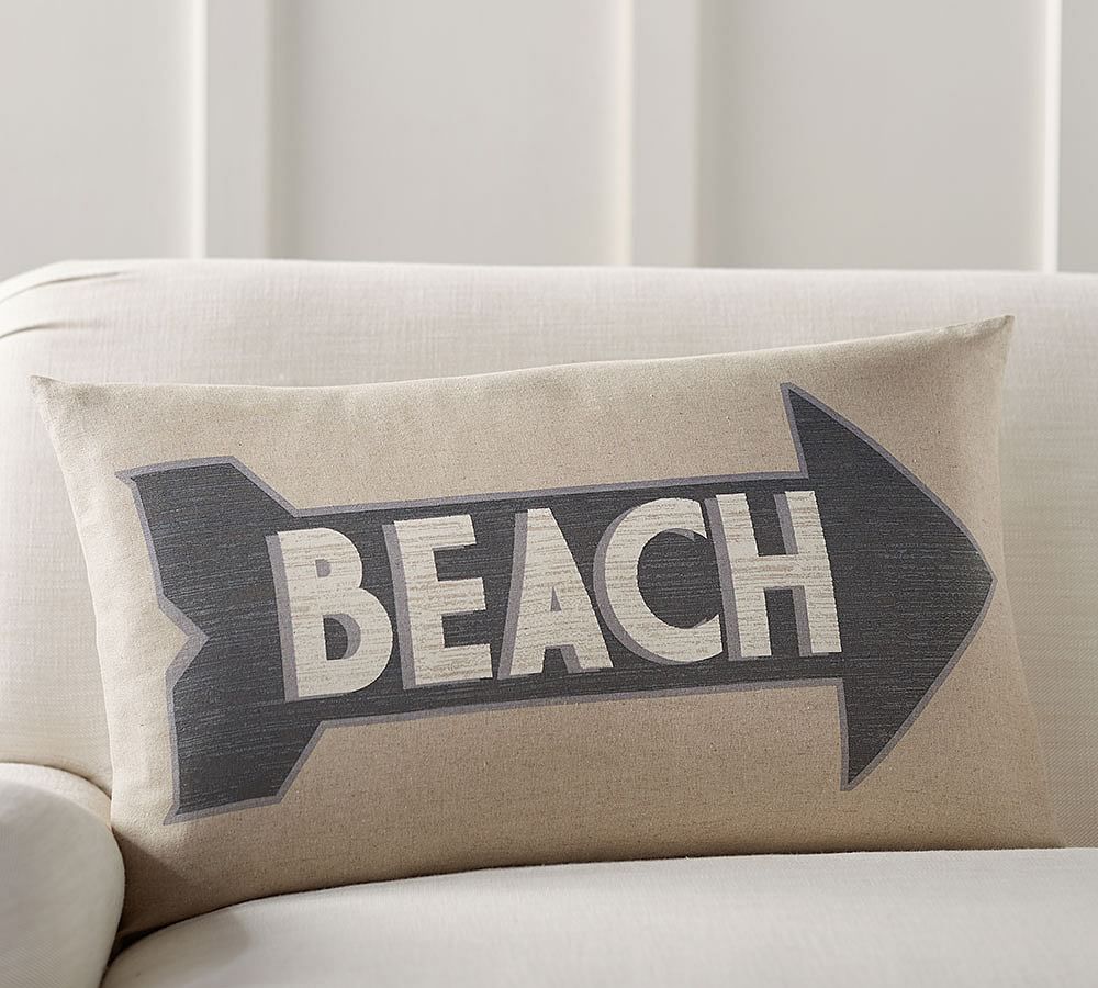 Beach shop lumbar pillow