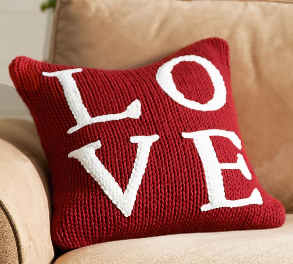 Love Sweater Decorative Pillow Cover Pottery Barn