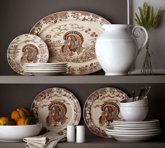 Pottery Barn Thanksgiving Platter
 Traditional Turkey Platter