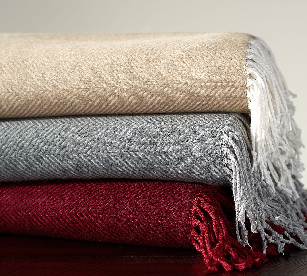 Herringbone Throw Blanket Pottery Barn