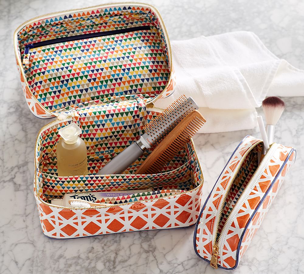 Lattice Print Train Case - Set of 2, Travel Accessories