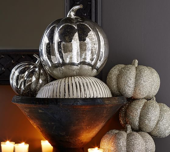 Mercury & Grout Pumpkins, White Pottery Barn