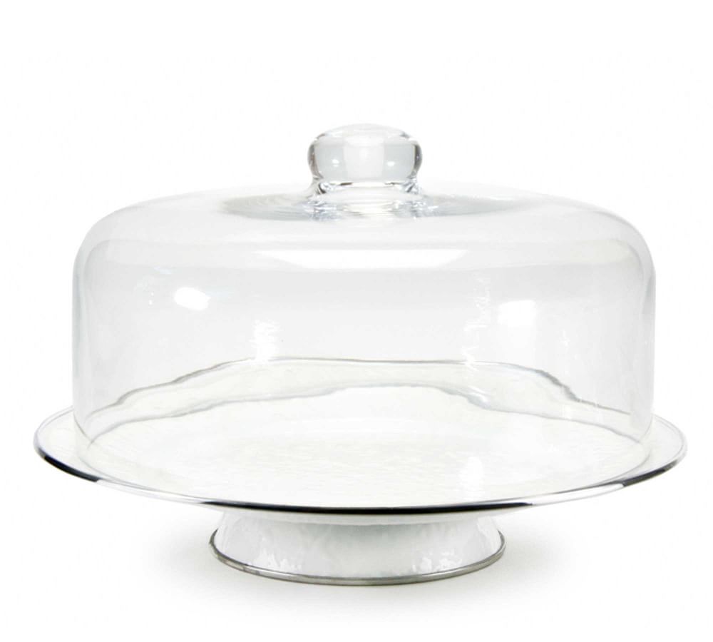 Golden Rabbit Enamel Cake Stand & Dome Pottery Barn