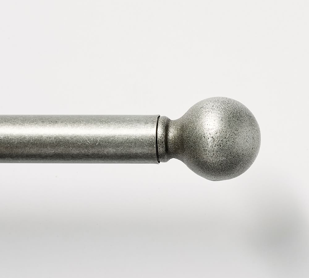 Cast Iron Pewter Ball Finial Set of 2 Pottery Barn