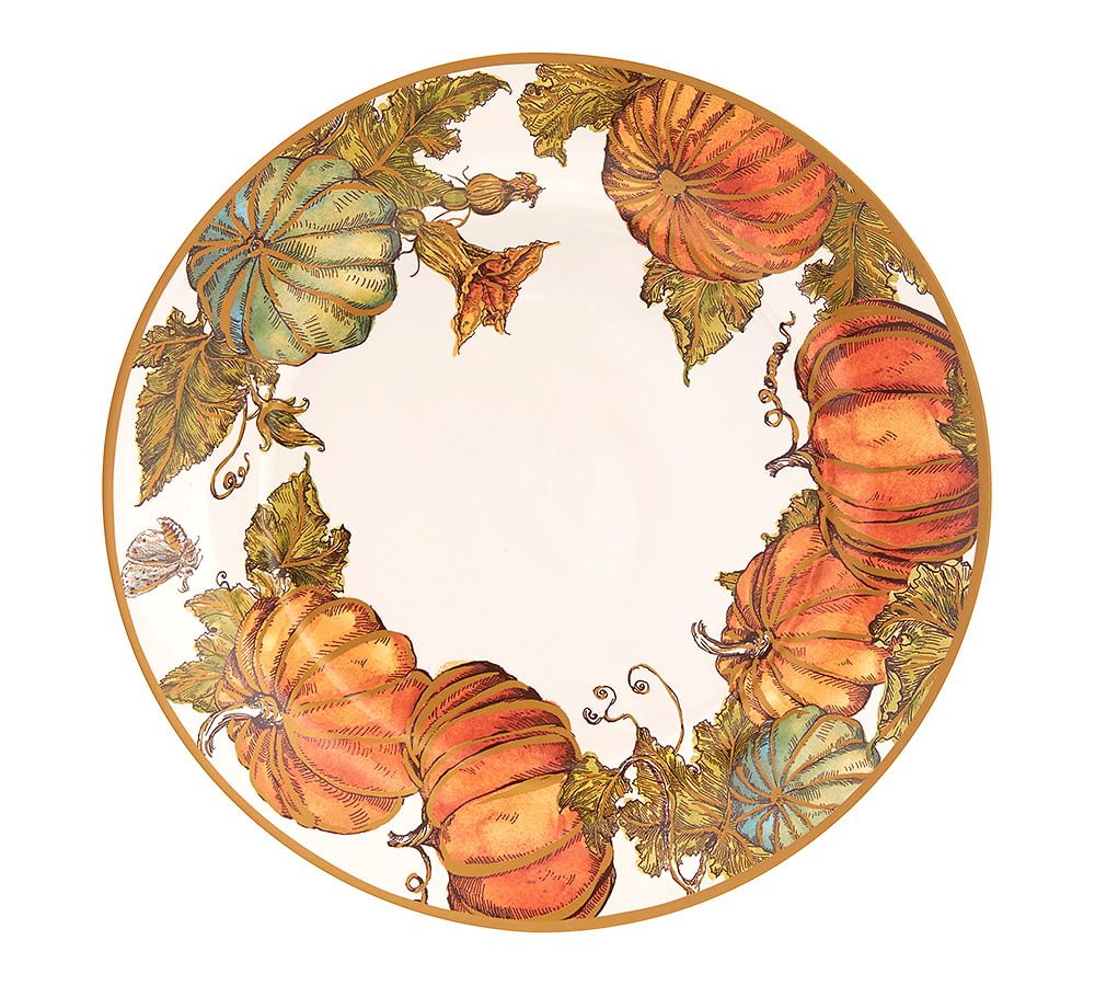 Heritage Pumpkin Dinner Plate, Set of 4 Pottery Barn