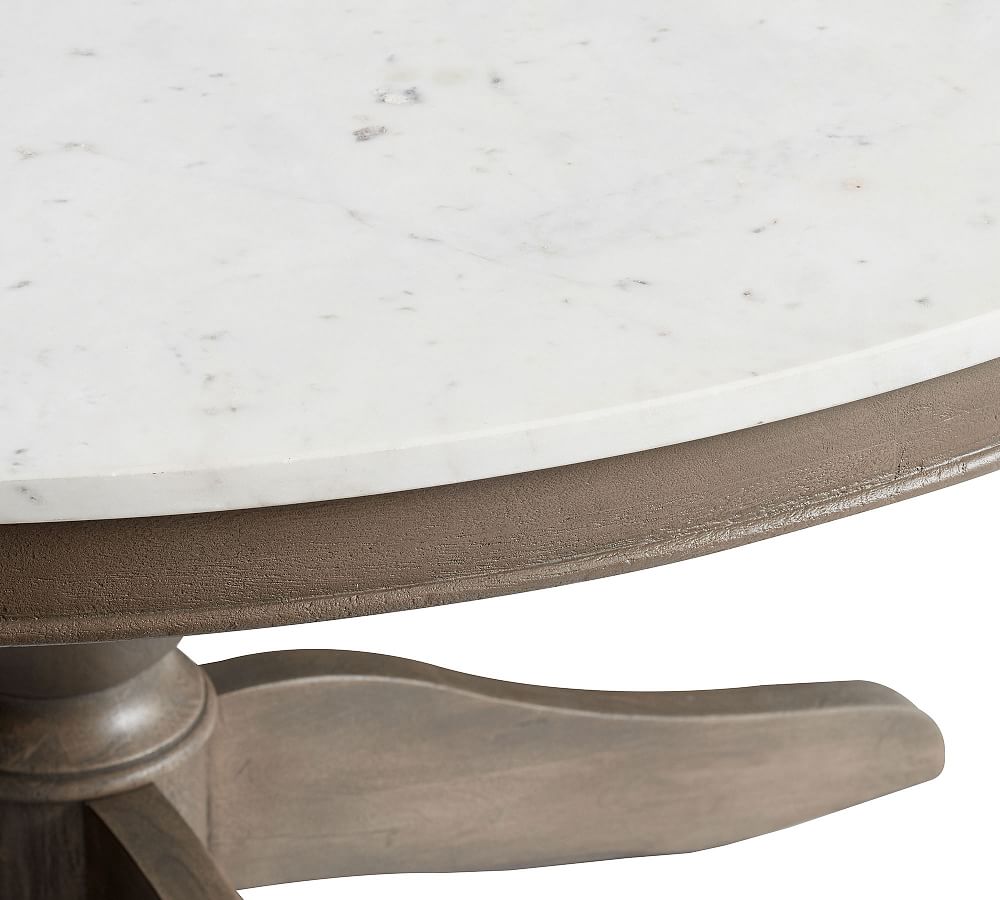 Alexandra Round Marble Pedestal Dining Table Pottery Barn