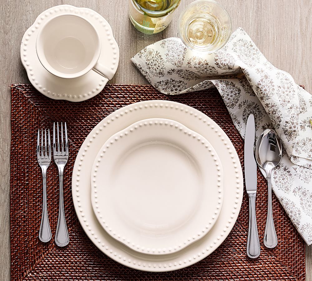 Emma Beaded Stoneware Dinnerware Sets