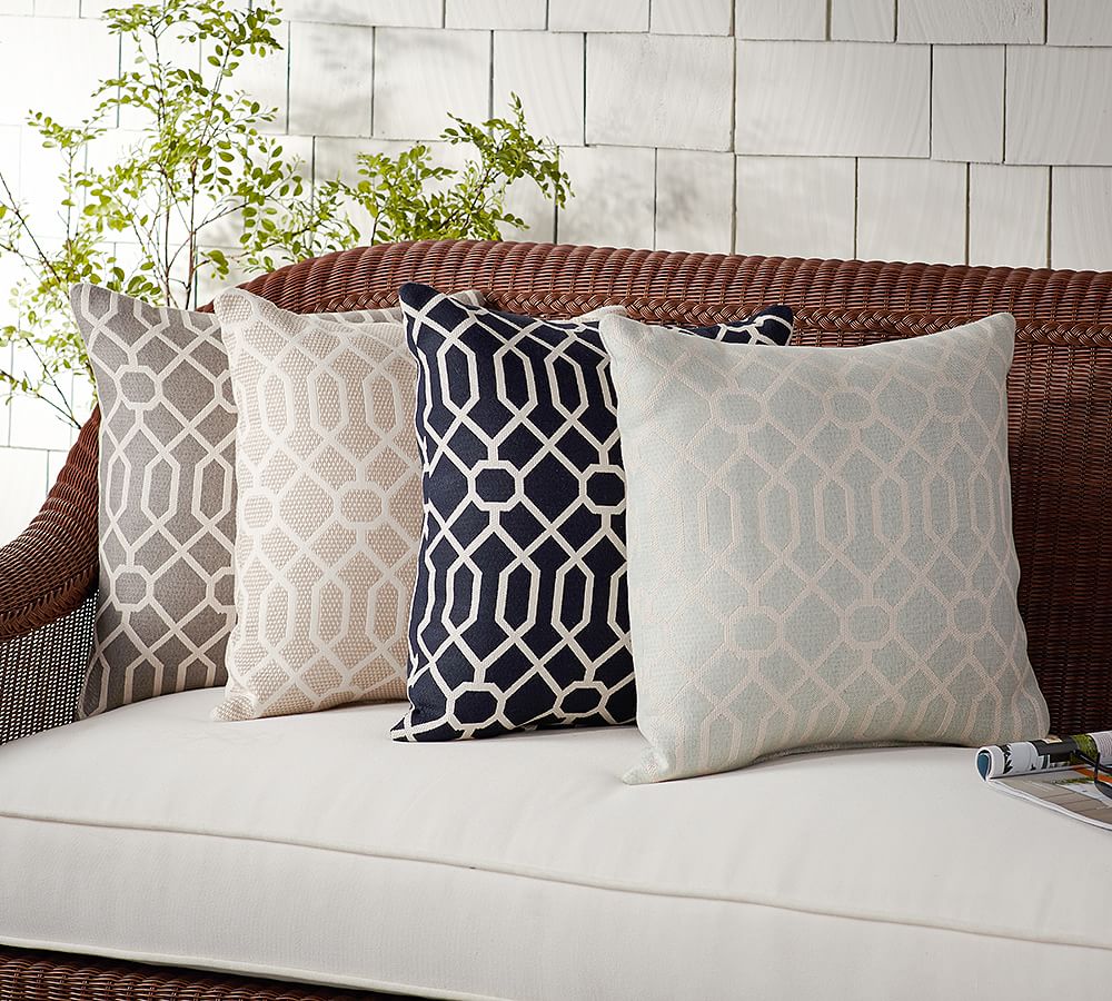 Sunbrella® Griffin Outdoor Throw Pillow Pottery Barn