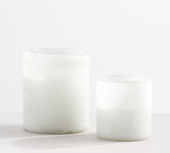 Frosted Glass Flameless Candle Pottery Barn