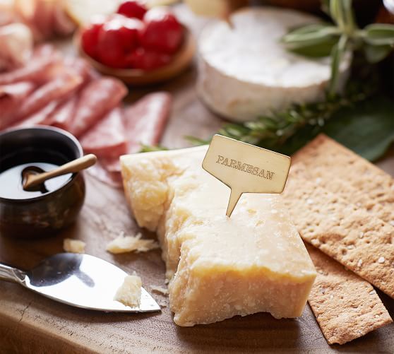 Parmigiano - Reggiano- Pottery Cheese Container with small spoon