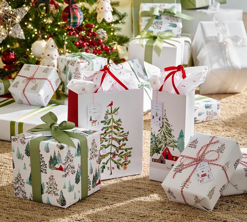 19-Piece Holiday Gift Wrapping Set - Christmas in the Country