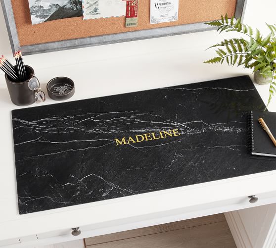 Black Marble Desk Blotter Pottery Barn