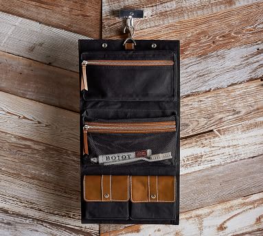 Beckett Leather Travel Hanging Toiletry Bag | Pottery Barn