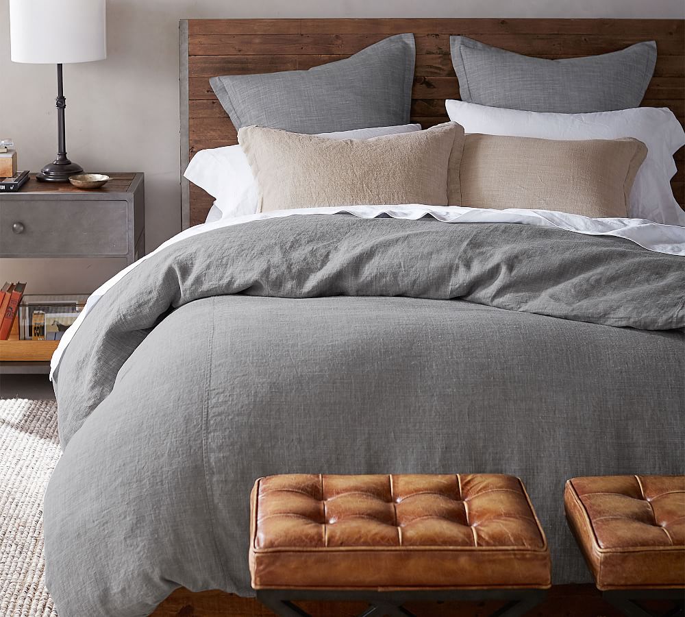 Belgian Linen Duvet Cover & Shams Made with Libeco™ Linen Pottery Barn