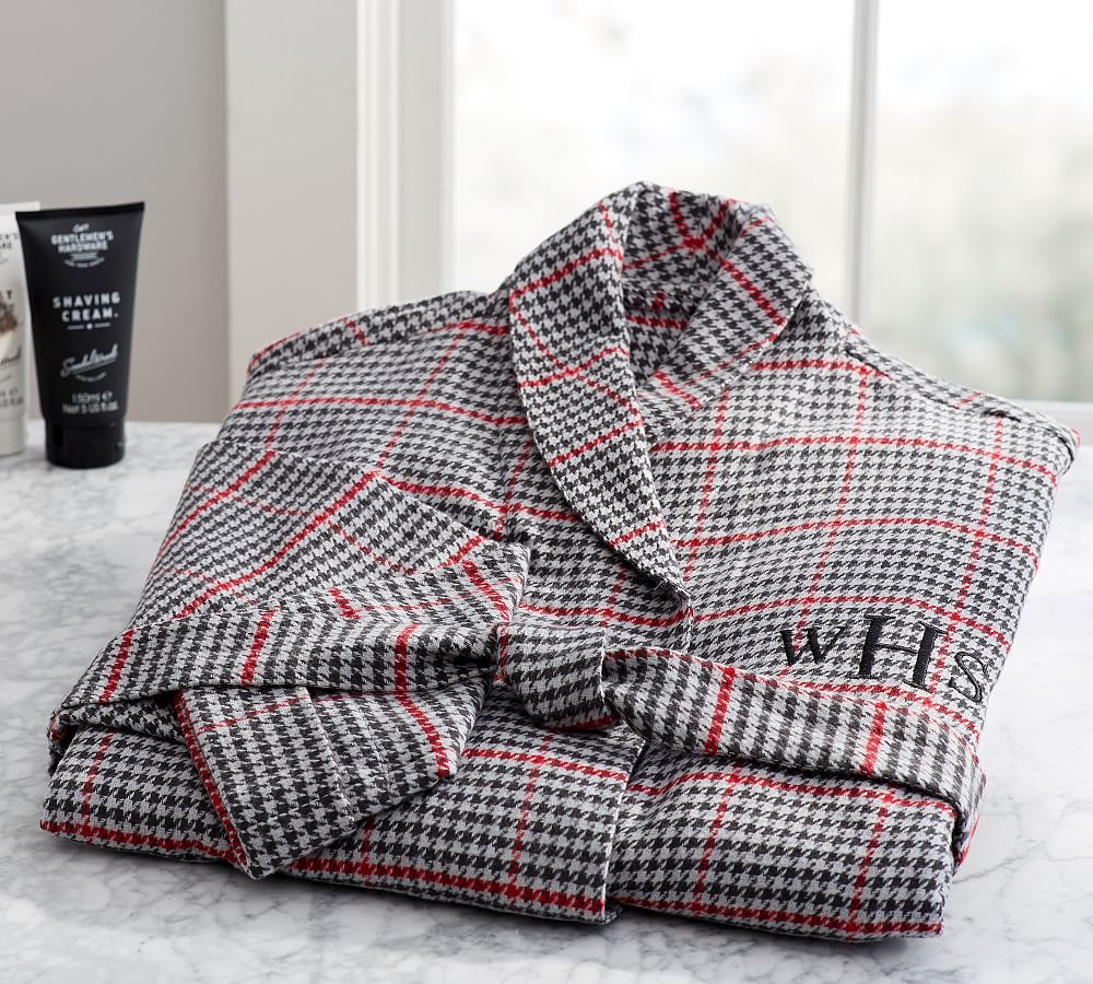 Stewart Plaid Yarn Dye Flannel Robe