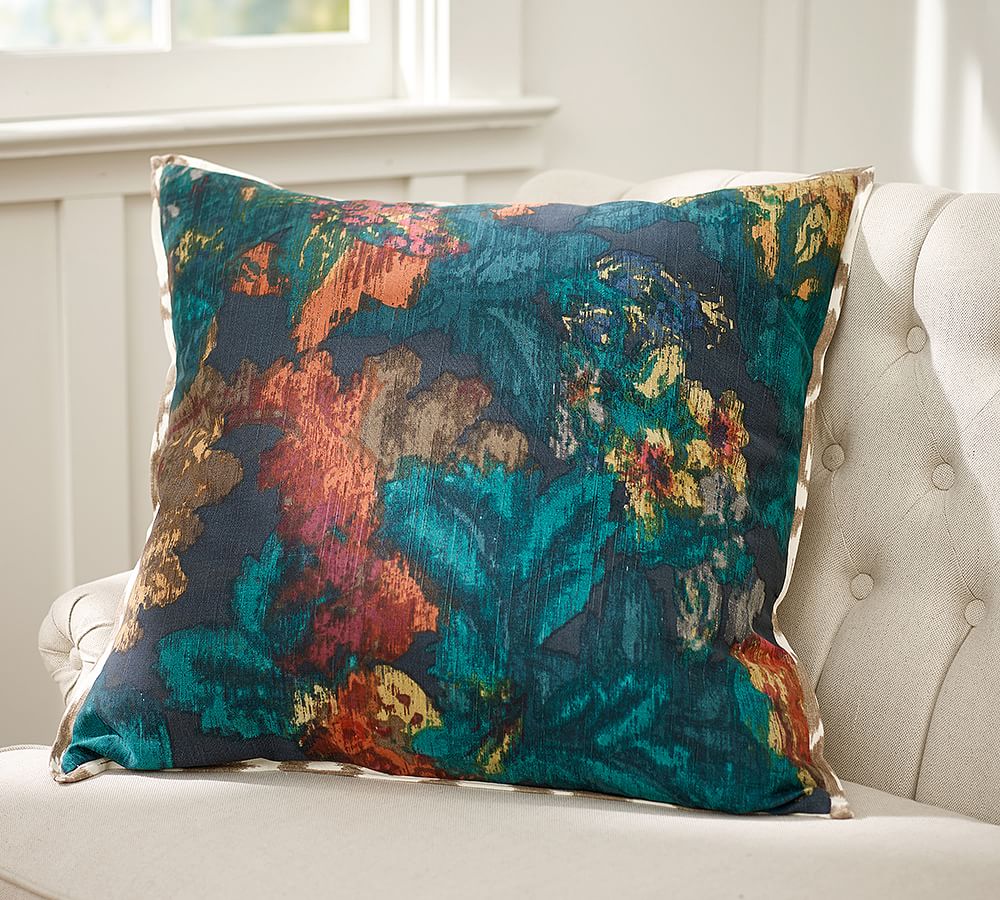 Leyton Floral Print Decorative Pillow Cover Pottery Barn
