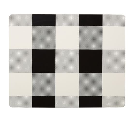 Black/White Buffalo Check Cork Placemat Pottery Barn