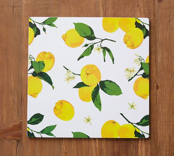 Painted Lemon Cork Placemat, Set of 4 Pottery Barn