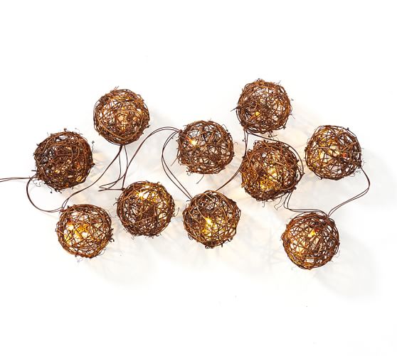 Twig Orb String Lights Pottery Barn