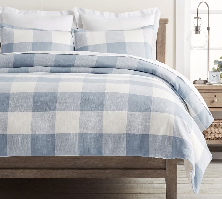 Charcoal Bryce Buffalo Check Patterned Duvet Cover & Sham